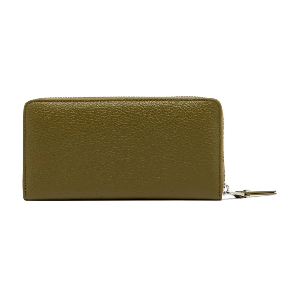 Gianni Chiarini Groene leren portemonnee met ritssluiting Green Dames