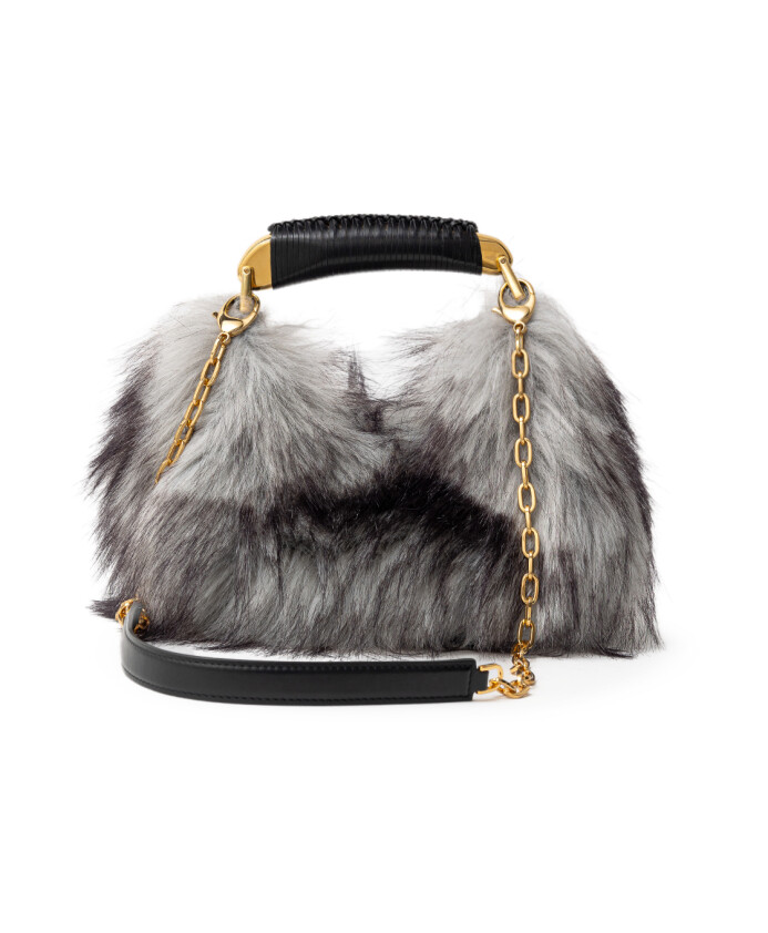gray-black-fur-hobo-bag
