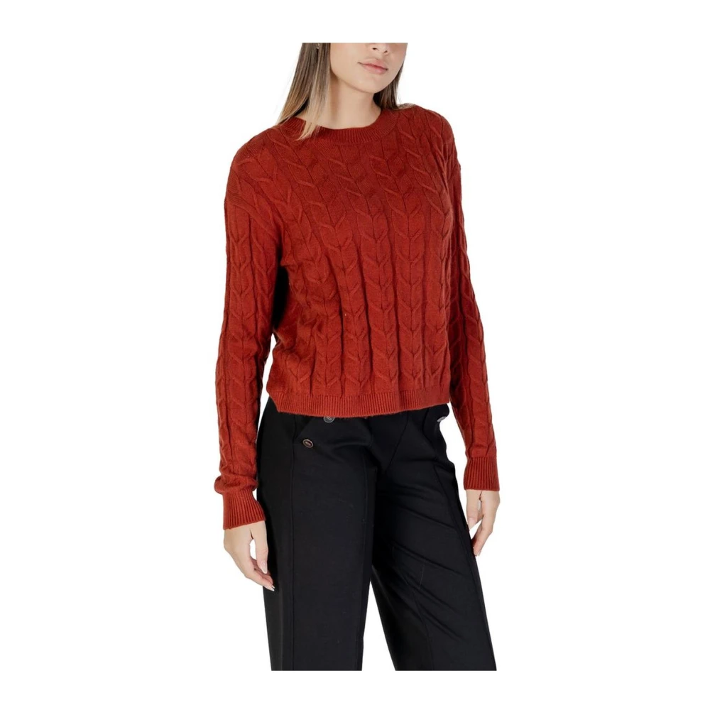 Vero Moda Gezellige Gebreide Trui voor Vrouwen Red Dames