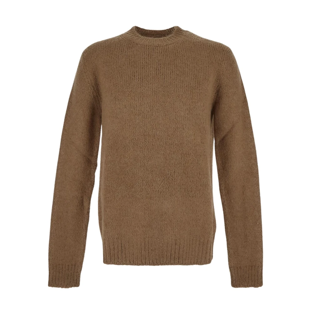 Jil Sander Alpaca en Virgin Wool Breiwerk Brown Heren