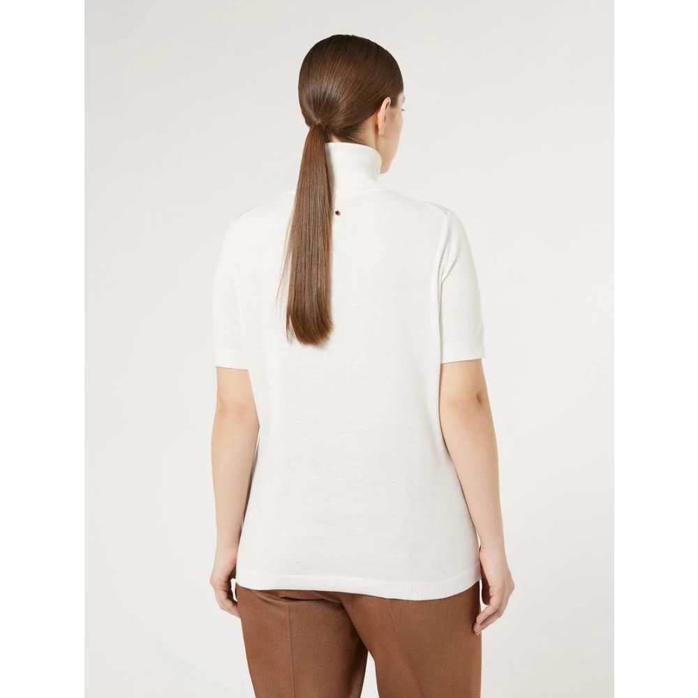 Marina Rinaldi Witte Sweater veelzijdig rasato recht White Dames