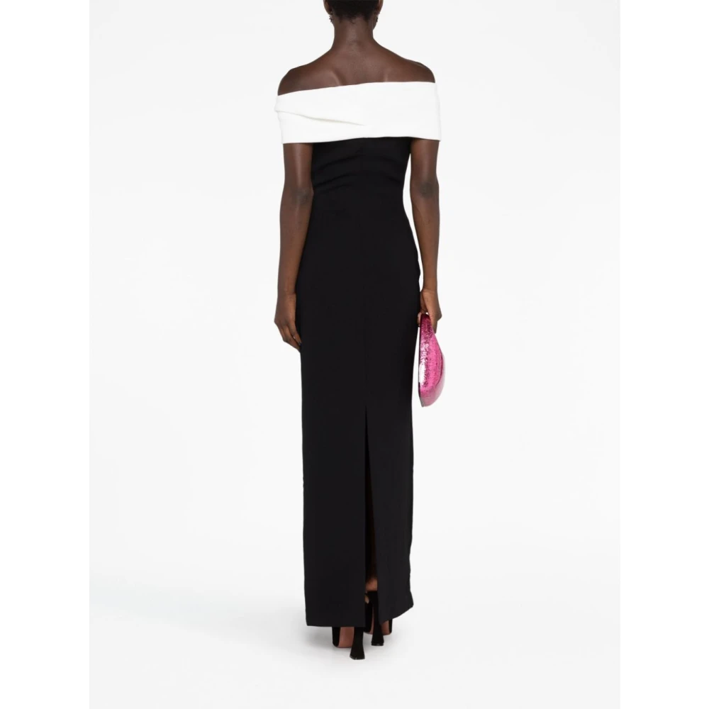 Solace London Eva Off-Shoulder Maxi Jurk Black Dames