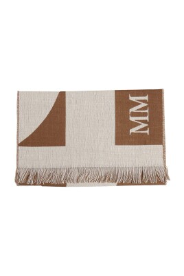 echarpe-marron-en-melange-de-coton-a-franges