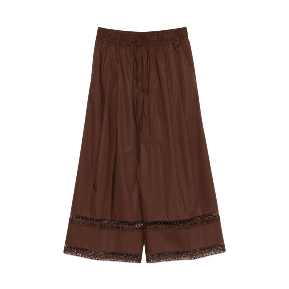 Twinset Women's Brown Twin-Set Trousers - Cropped Trousers - L - Trousers