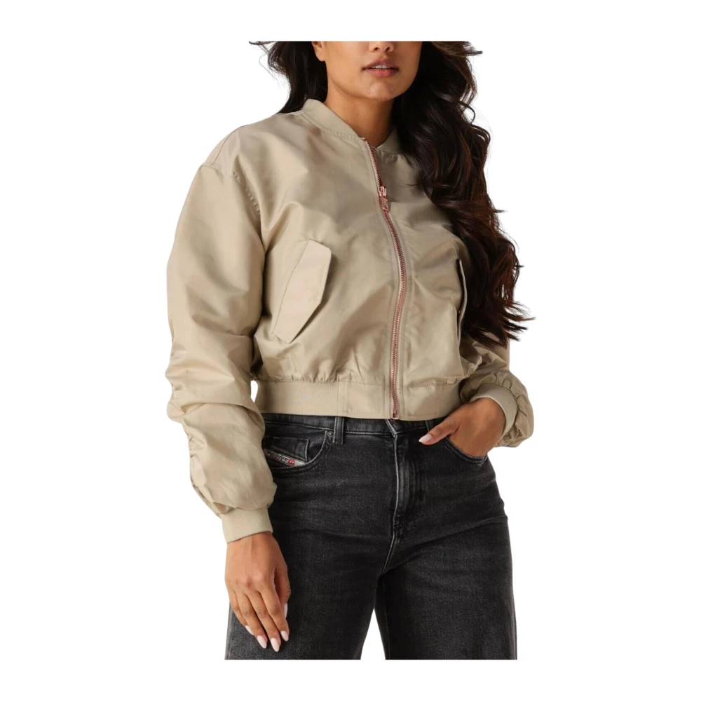 Summum Woman Beige Bomberjack voor vrouwen Beige Dames