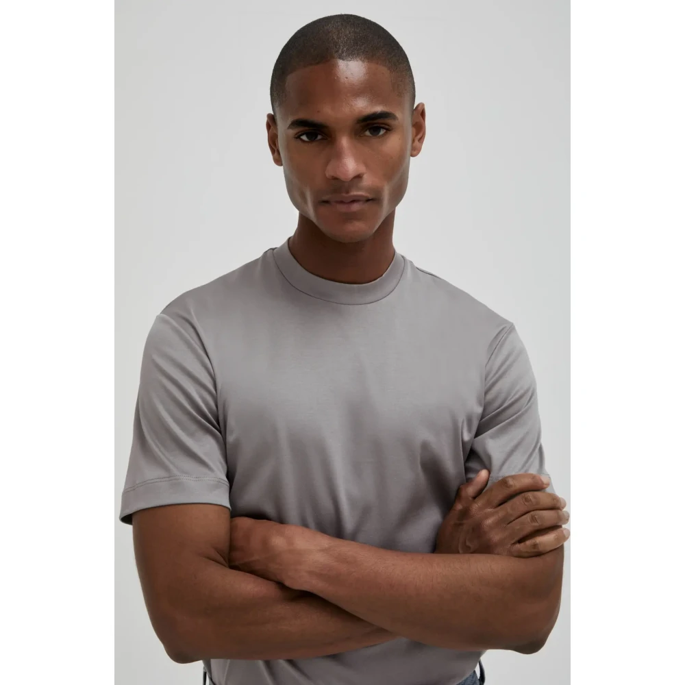 Valenza Interlock Supima Grijs T-shirt Gray Heren