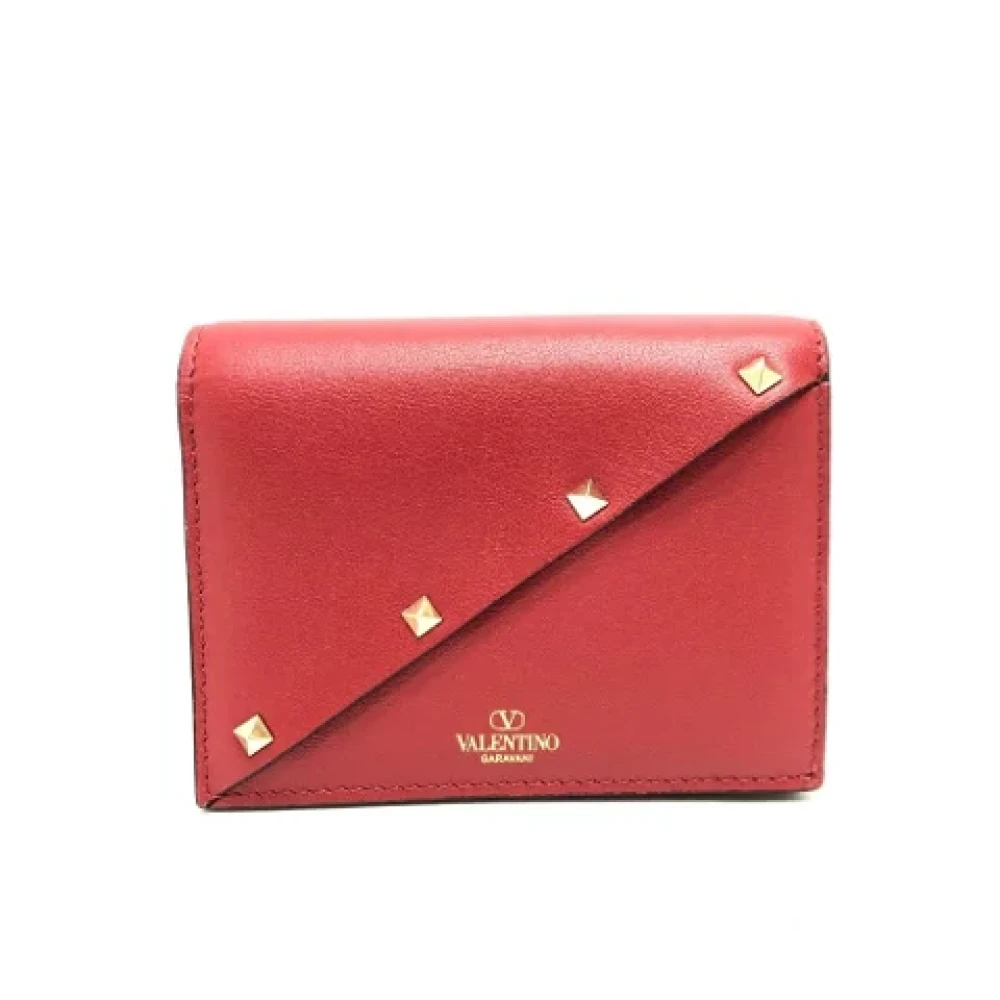 Valentino Vintage Pre-owned Leather wallets Red Dames