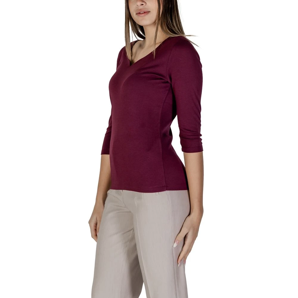 Street One Lila Katoenen T-shirt met korte mouwen Purple Dames