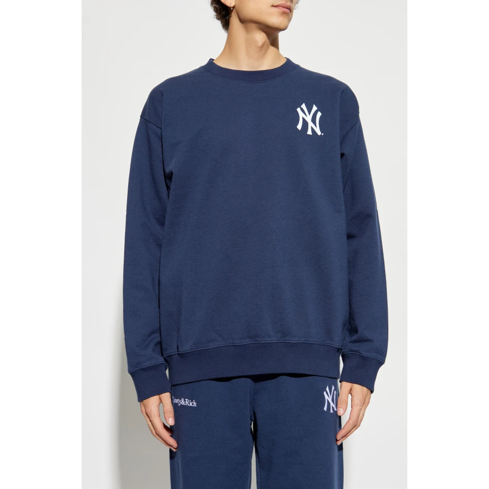 Sporty & Rich Sweatshirt uit de 47 & The New York Yankees collectie Blue Unisex