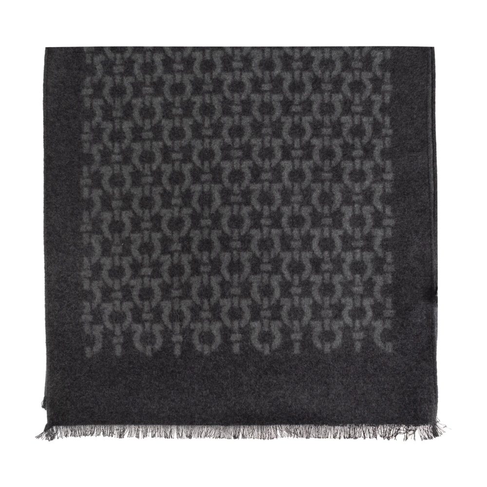 Ferragamo Uomo Grigio - Monogram Scarf - Accessories - One Size