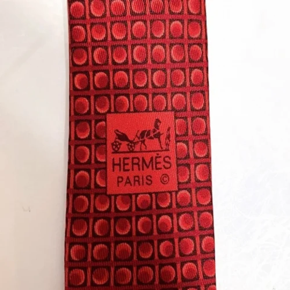 Hermès Vintage Pre-owned Silk home-office Red Heren