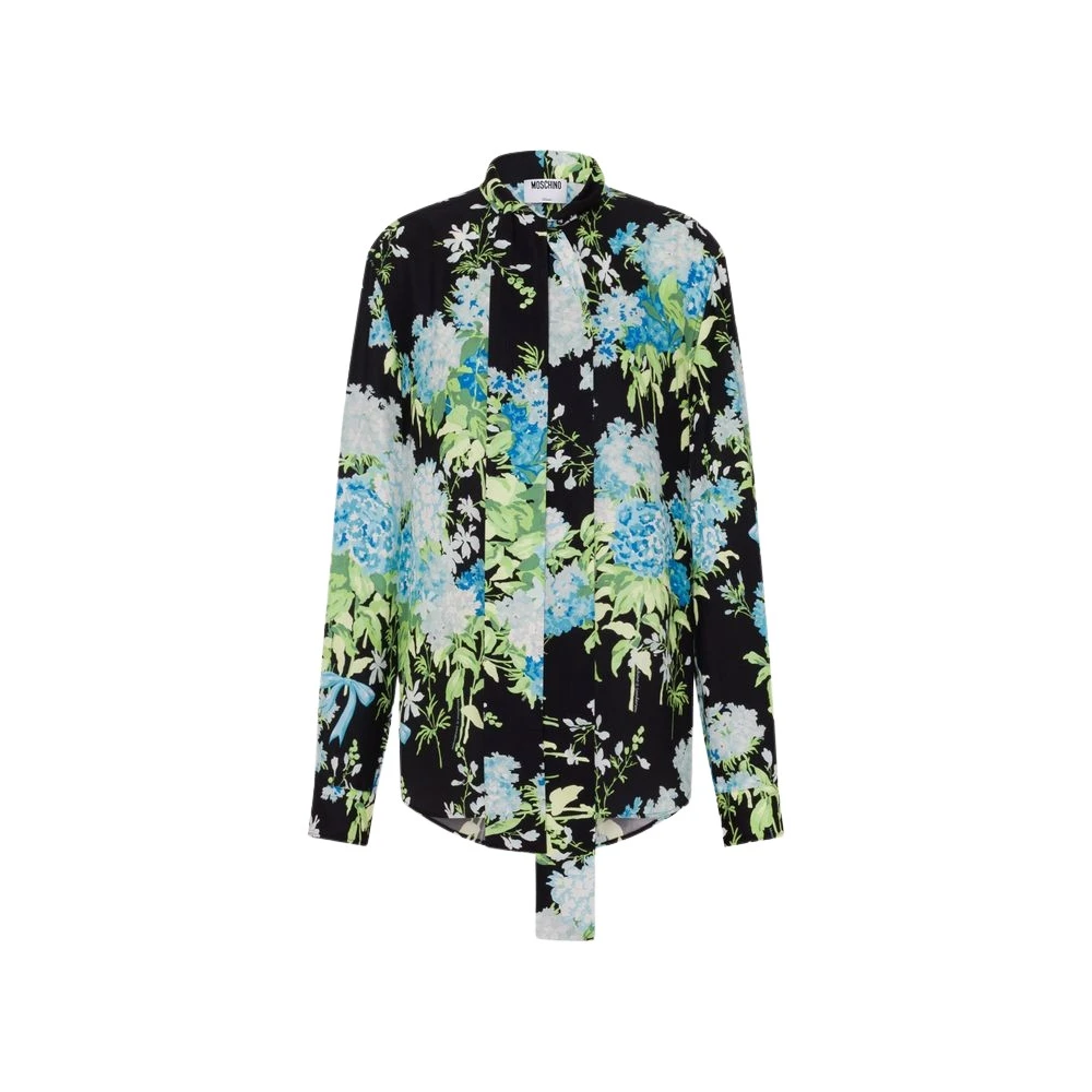 Moschino Women's Printed Silk Satin Shirt