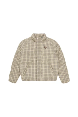 Script Nylon Check Puffer Jacket