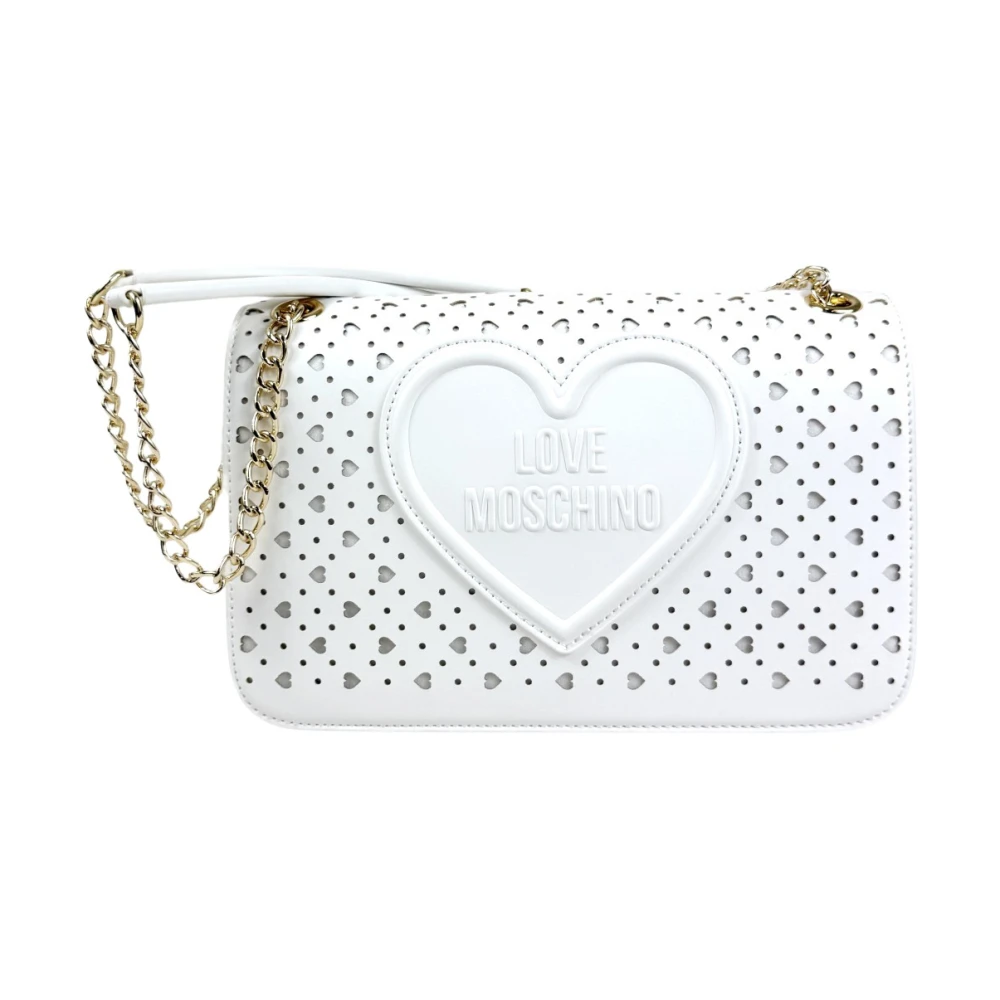 Love Moschino Women's White Traforato Sottospalla - Shoulder Bags - One Size - Bags