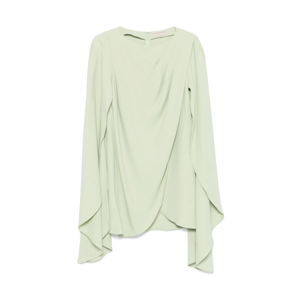 Elie Saab Groene Cape Mouw Shirt Green Dames