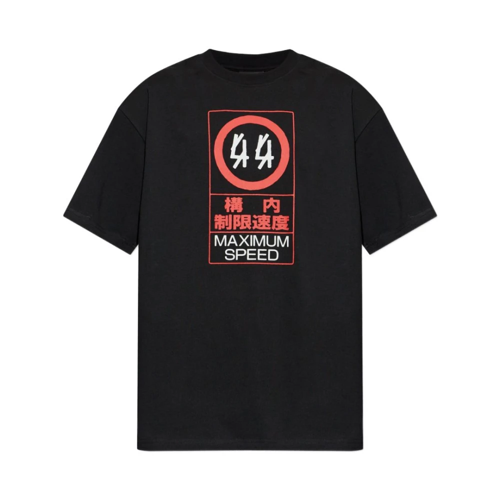 44 Label Group Men's Black Printed T-Shirt - T-Shirts - 2XL - Tops