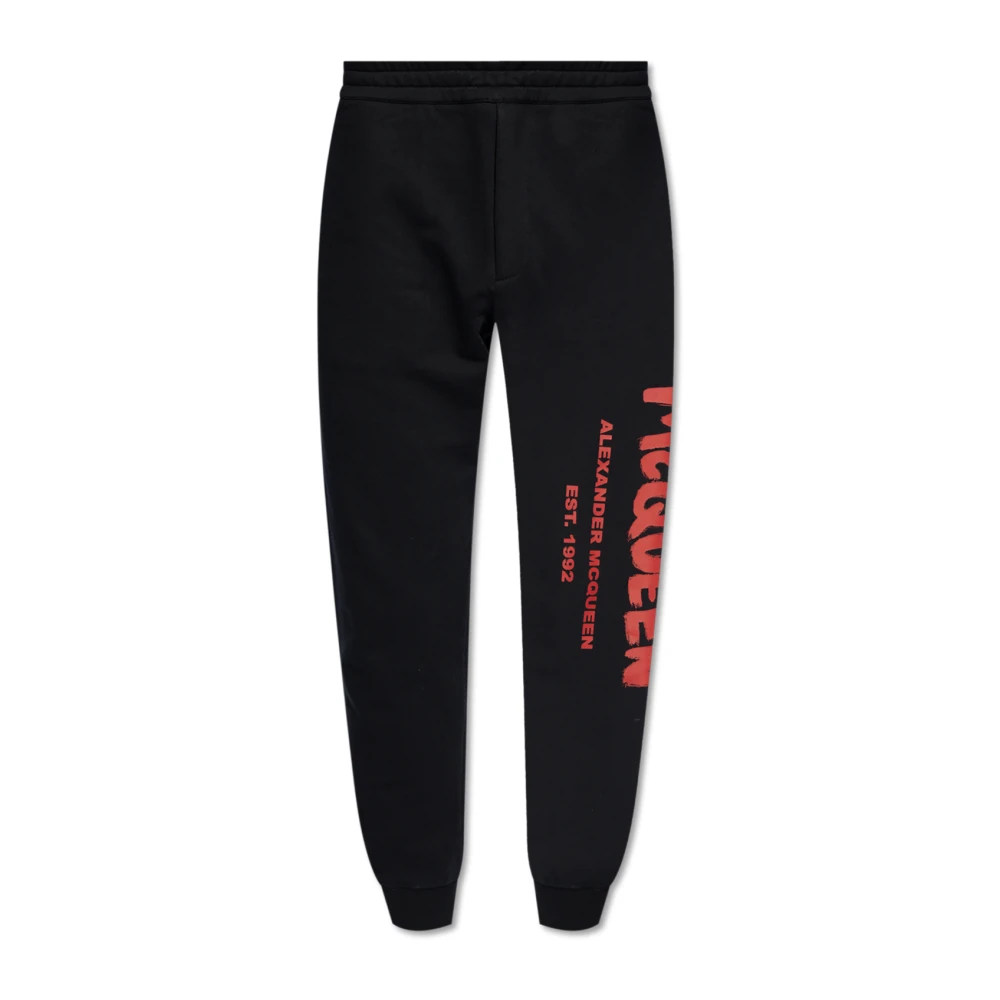Alexander Mcqueen Men's Black Joggers - Sweatpants - Xl - Trousers