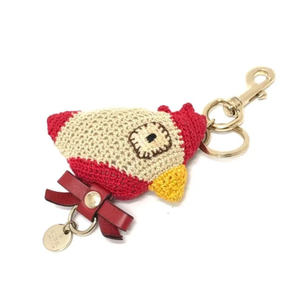 Gucci Vintage Pre-owned Wool key-holders Beige Dames