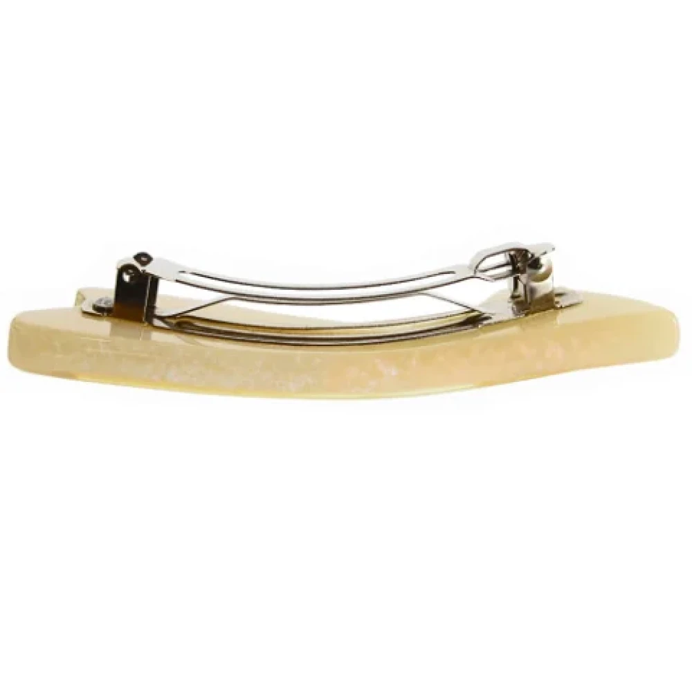Chanel Vintage Pre-owned Metal hair-accessories Beige Dames