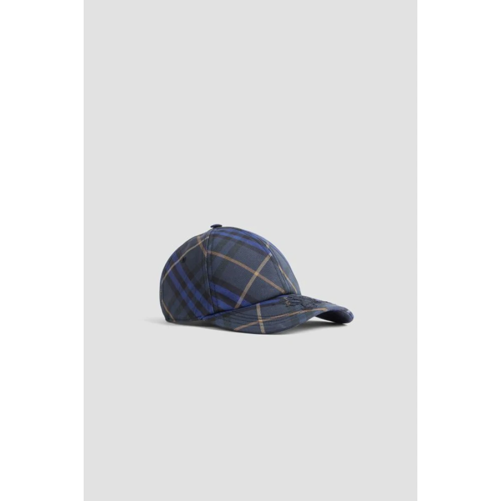 Burberry Navy Blue Check Pet Blue Heren