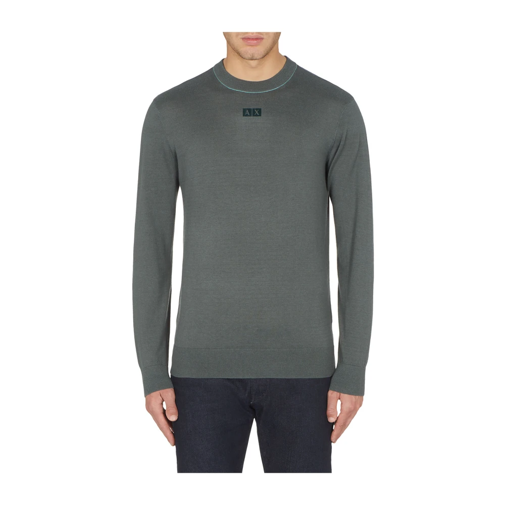 Armani Exchange Groene Lichtgewicht Trui Lente Zomer 2022 Green Heren