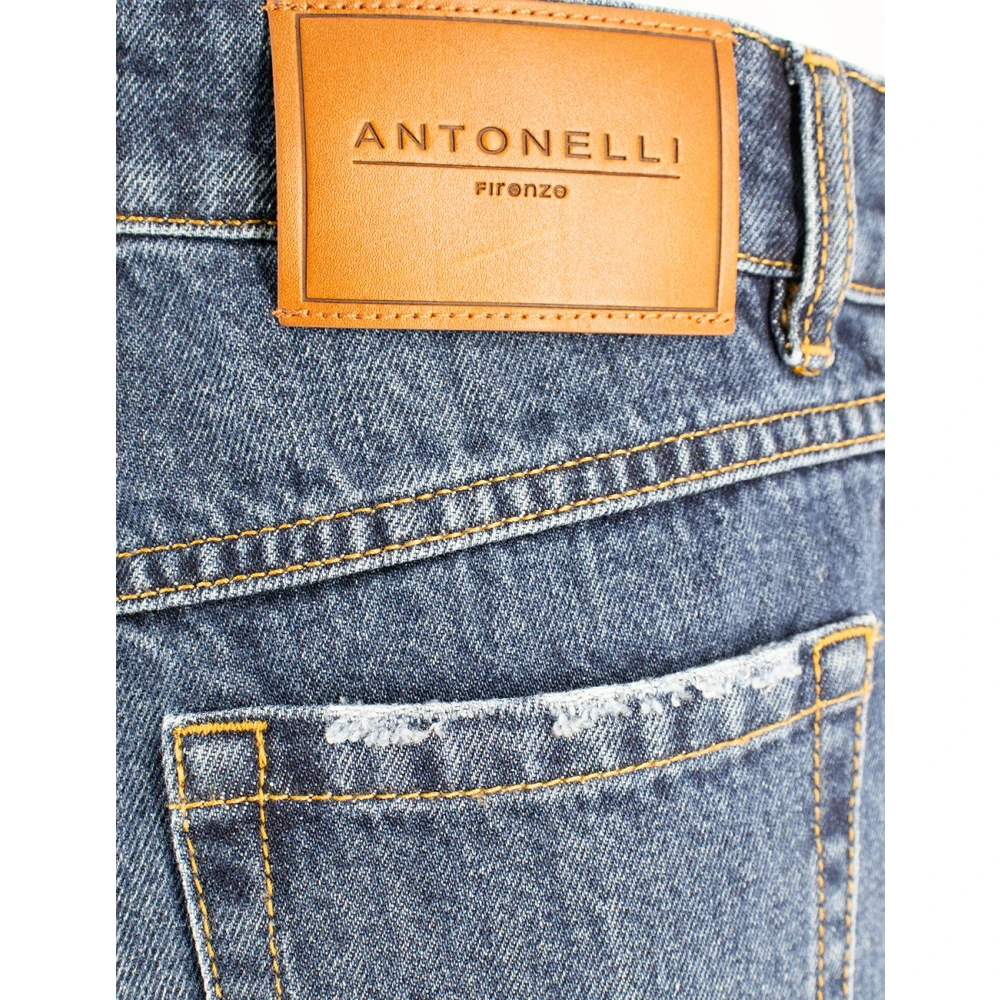 Antonelli Firenze Wijde Pijp Origineel Ontwerp Jeans Blue Dames