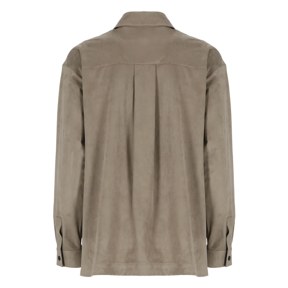 RRD Grijze Velvet Sweater met Kraag Gray Dames