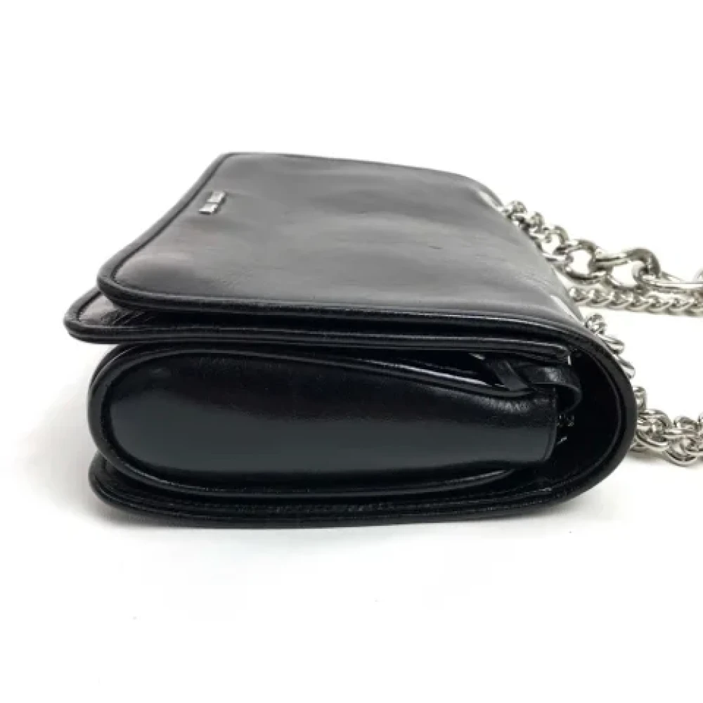 Miu Pre-owned Leather shoulder-bags Black Dames