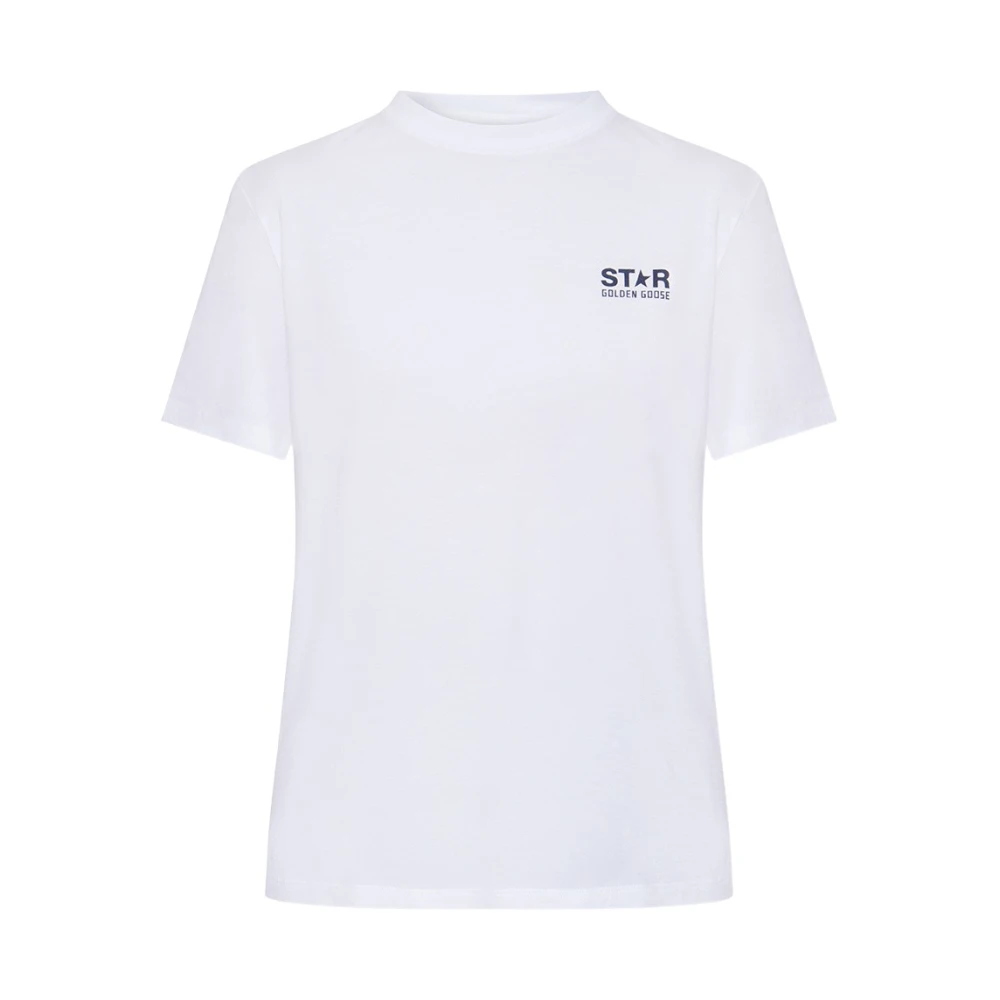 Golden Goose Vit Logo Grafiskt Tryck T-shirt White, Dam