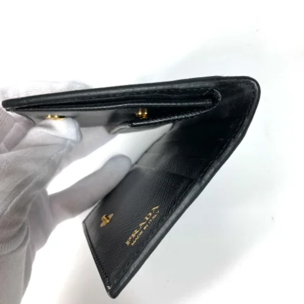 Prada Vintage Pre-owned Leather wallets Black Dames