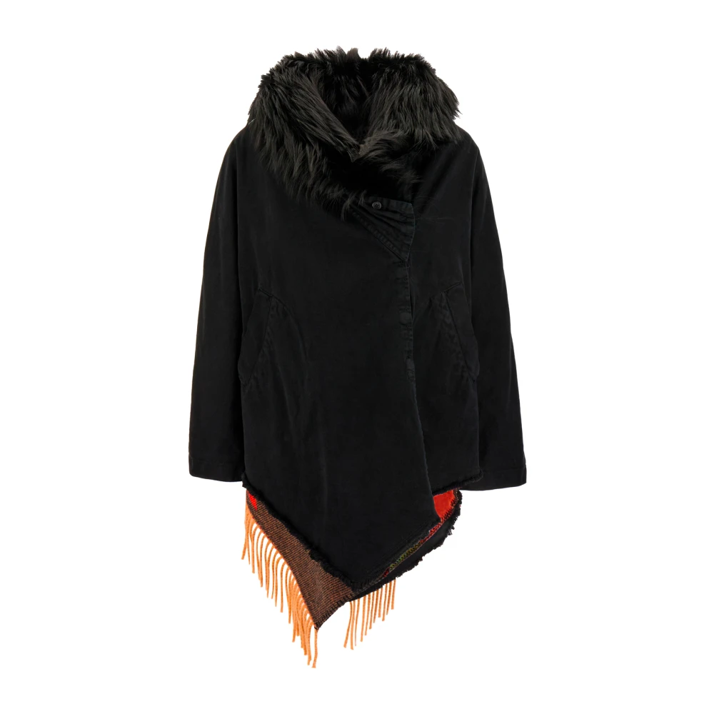 Bazar deluxe Stijlvolle Bontjassen voor Vrouwen Black Dames