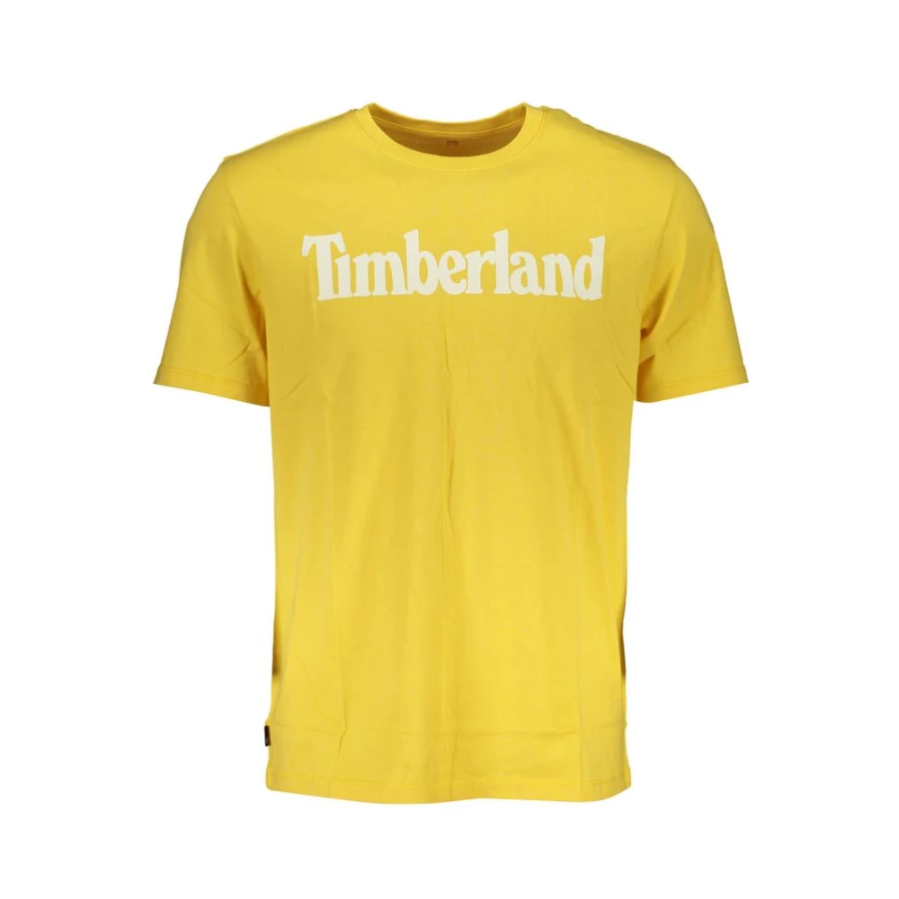 Timberland Gele Katoenen T-shirt met Print Yellow Heren