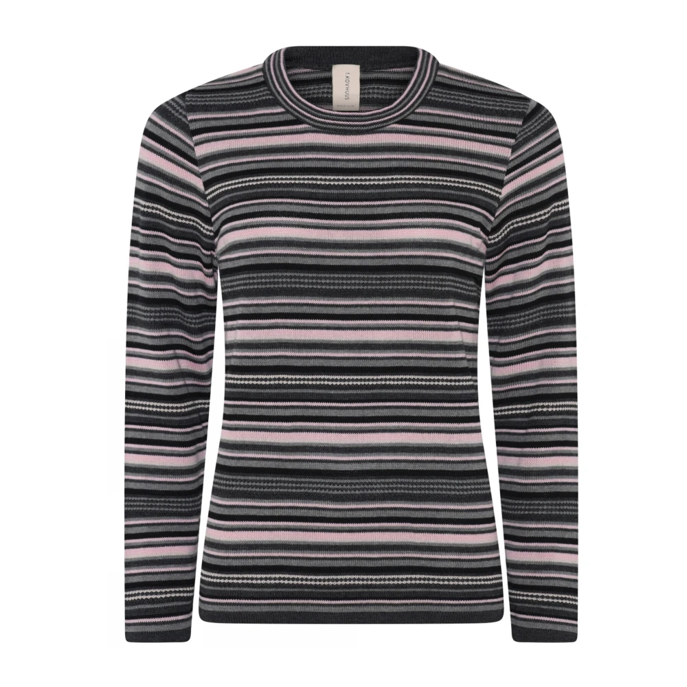 Skovhuus Gestreepte Trui in Grijs Roze Multicolor Dames