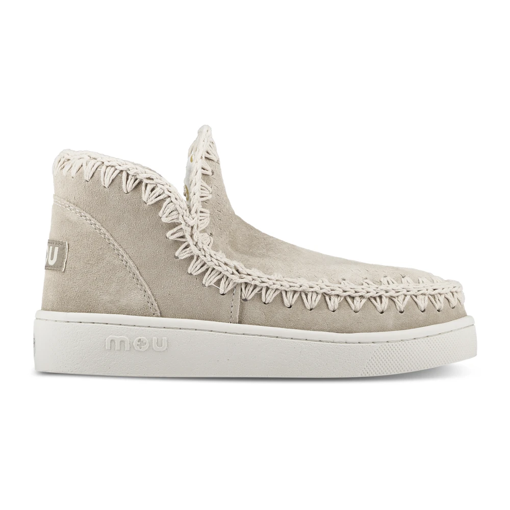 Mou Women's Beige Winter Boots, 7 Uk, Summer Eskimo Perforated Suede Trainers