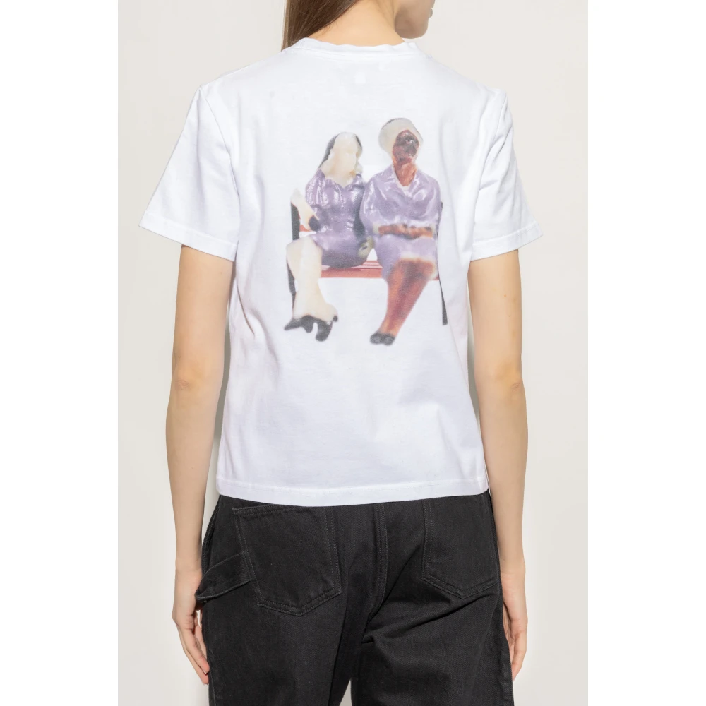 JW Anderson Logo T-shirt White Dames