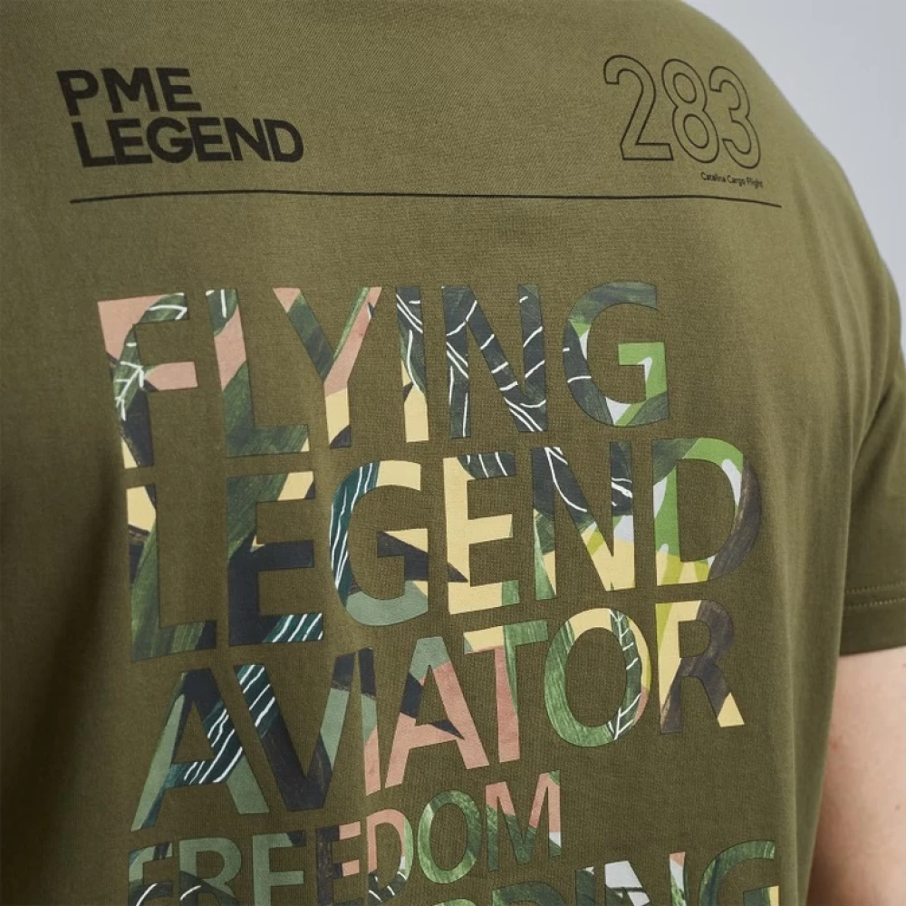 PME Legend Kleurrijk Artwork Jersey T-Shirt Green Heren