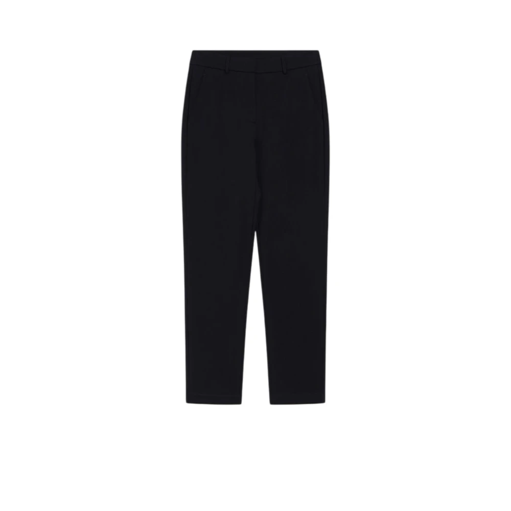 Max Mara Zwarte Broek met Rechte Pijp Black Dames