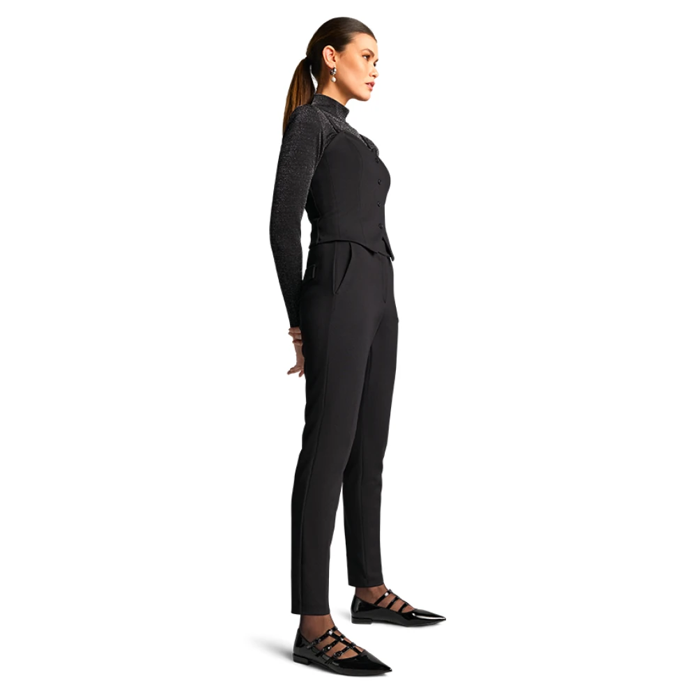RIANI Scuba Fitted Top Blue Dames