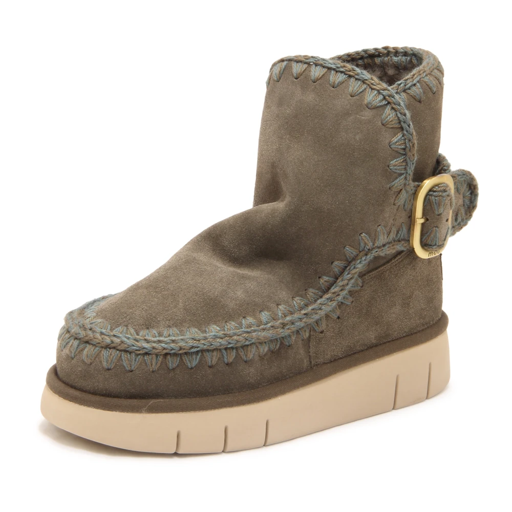 Mou Women's Green Mu.fw531020a Bounce Boot Buckle Strap - Winter Boots - 8 Uk - Shoes