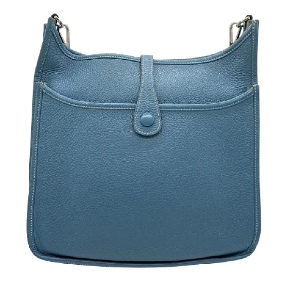 Hermès Vintage Pre-owned Leather shoulder-bags Blue Dames