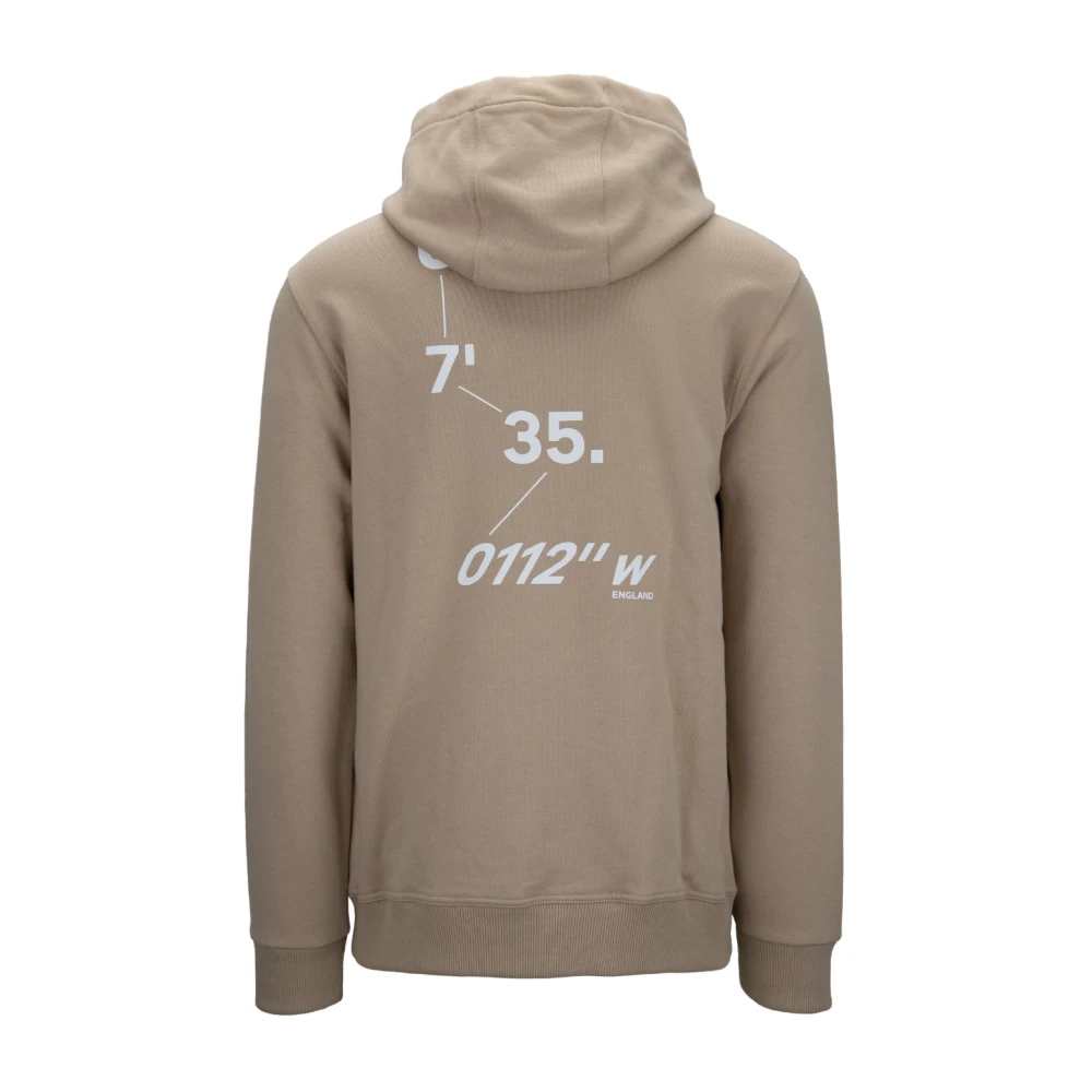 Burberry Hoodie met grafische print en trekkoord Beige Heren