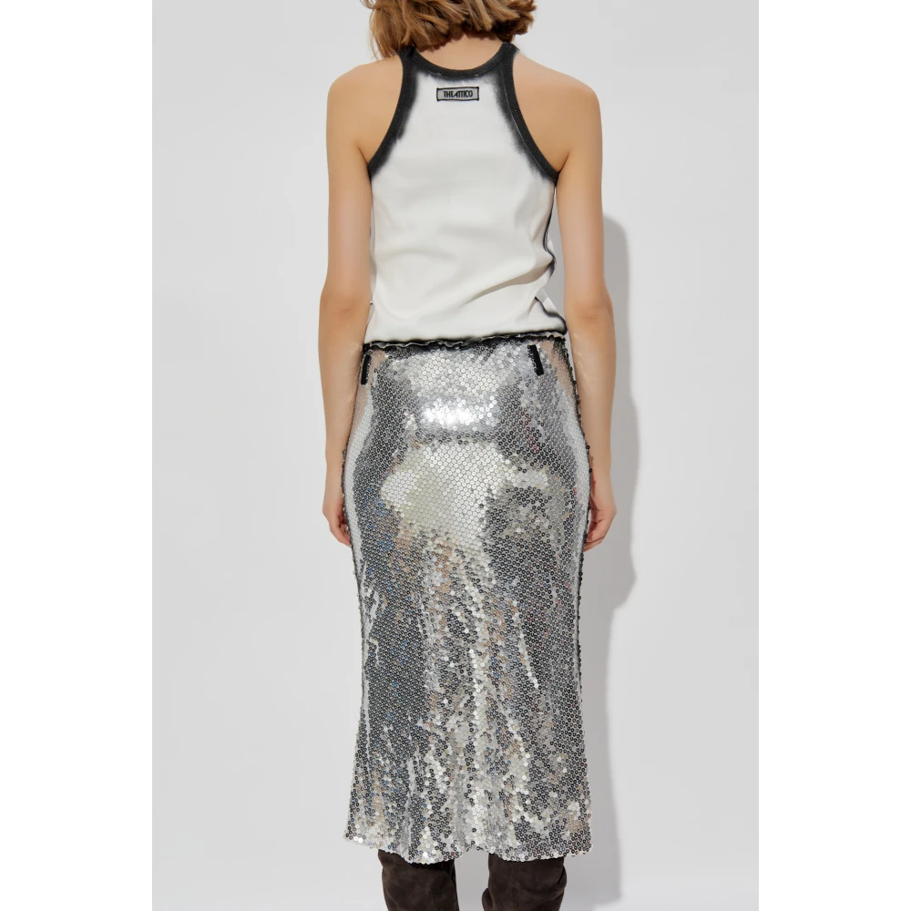 The Attico Jurk met paillettenrok Gray Dames