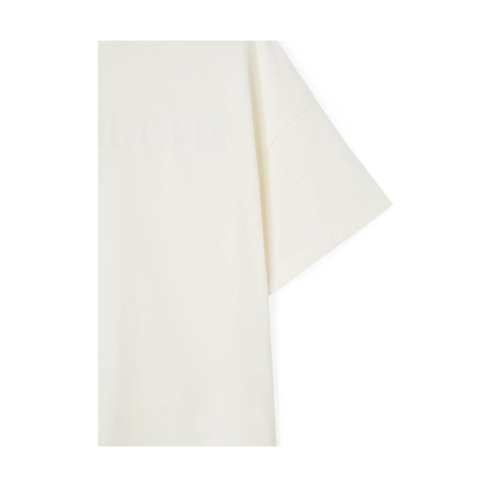 Jil Sander Wit Katoen Logo Print T-shirt White Heren