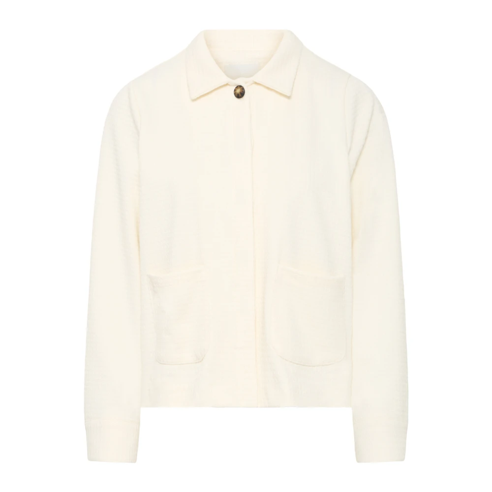 Ichi Stijlvolle Eclipse Jas met Zakken Beige Dames