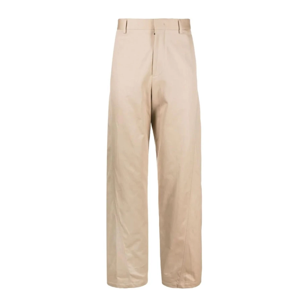 Lanvin Beige Skräddarsydda Byxor Med Vida Ben