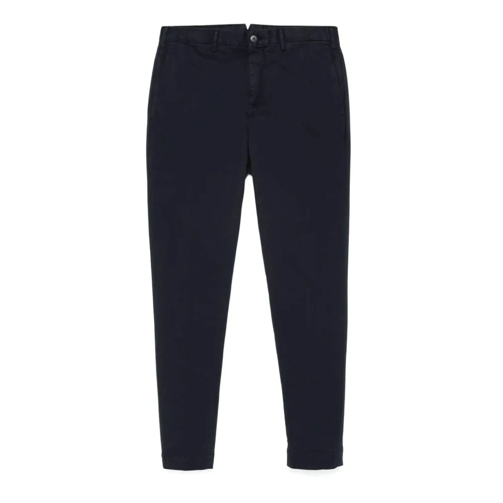Incotex Blauwe Katoenmix Twill Broek Blue Heren