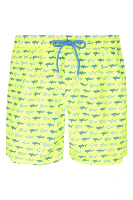 Gul Fluorescerande Simshorts Ultralight Microprint