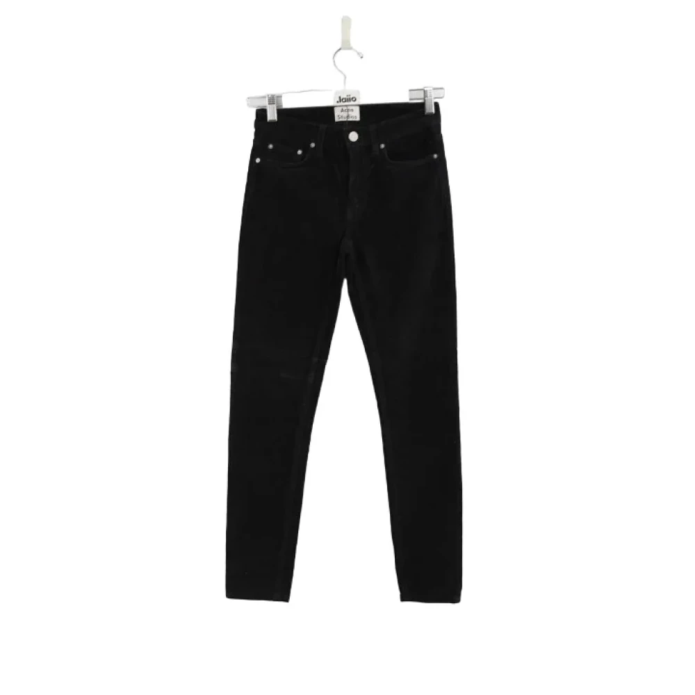 Acne Studios Pre-owned Pre-owned Bomull jeans Black, Dam
