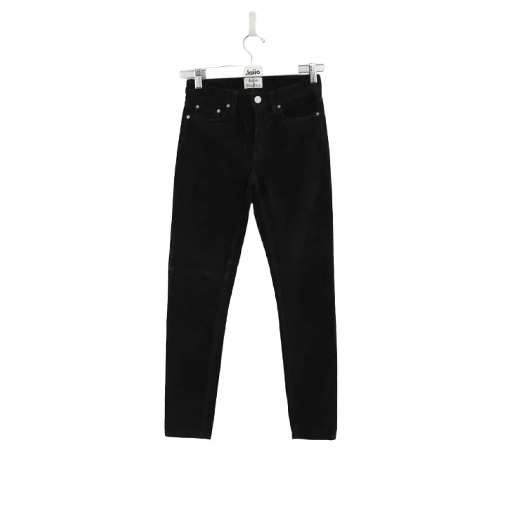 Acne Studios Pre-owned Cotton jeans Black Dames