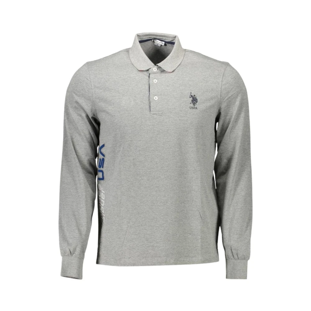 U.s. Polo Assn. Grå Långärmad Pikétröja